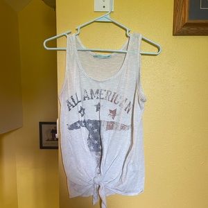 All American white tank top